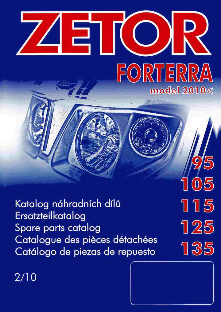 Zetor Forterra 95, 105, 115, 125, 135 Ersatzteilkatalog, Buchcover
