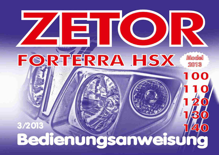 Zetor Forterra HSX 100, 110, 120, 130, 140 Bedienungsanweisung, Buchcover