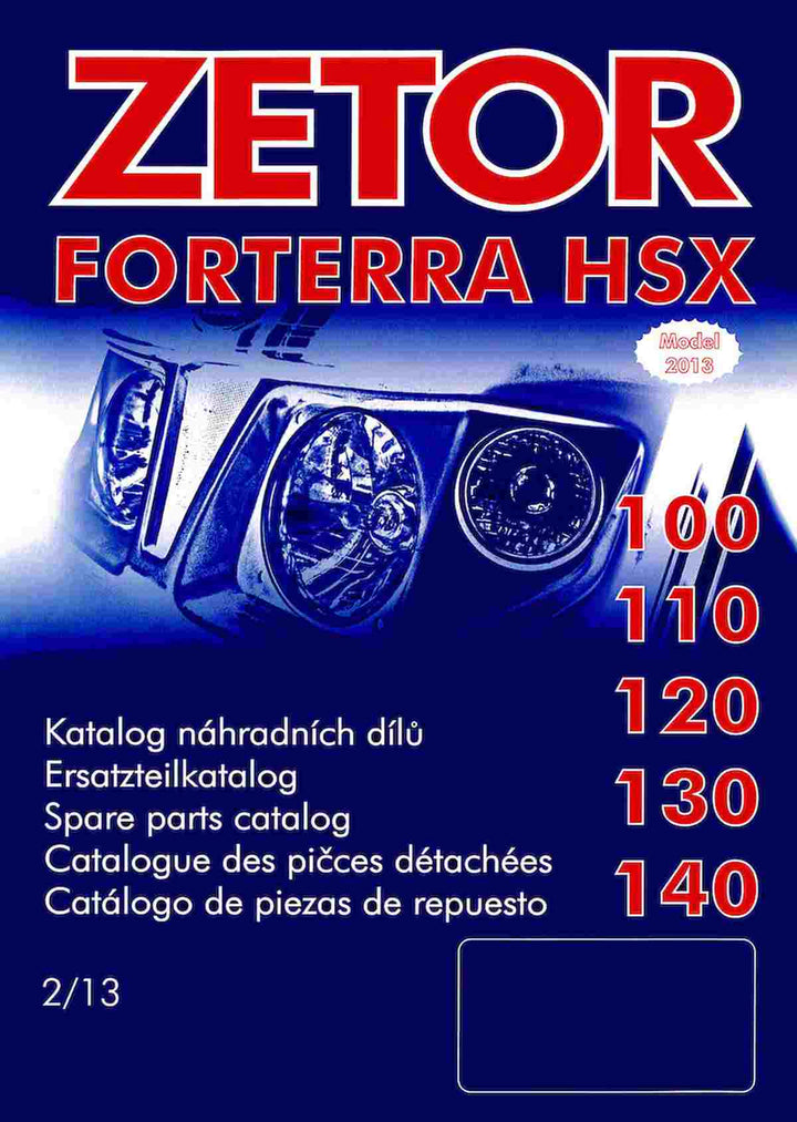 Zetor Forterra HSX 100, 110, 120, 130, 140 Ersatzteilkatalog, Buchcover