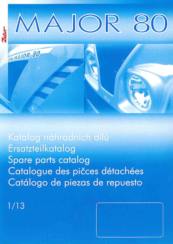 Zetor Major 80 Ersatzteilkatalog, Buchcover