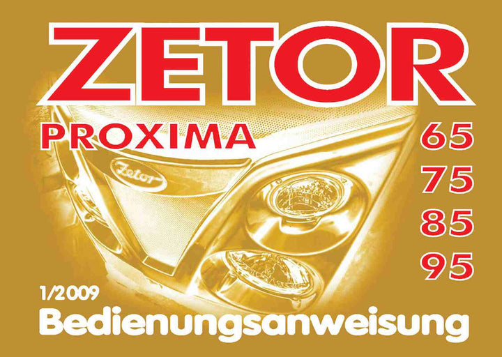 Zetor Proxima 65, 75, 85, 95 Bedienungsanweisung, Buchcover