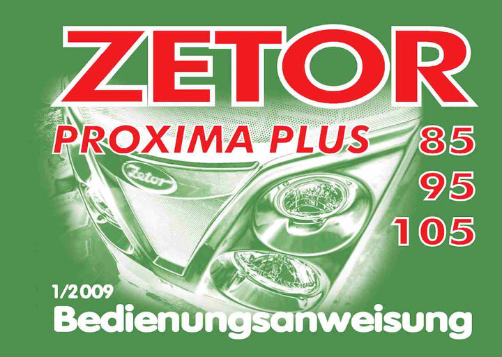 Zetor Proxima Plus 85, 95, 105 Bedienungsanweisung, Buchcover