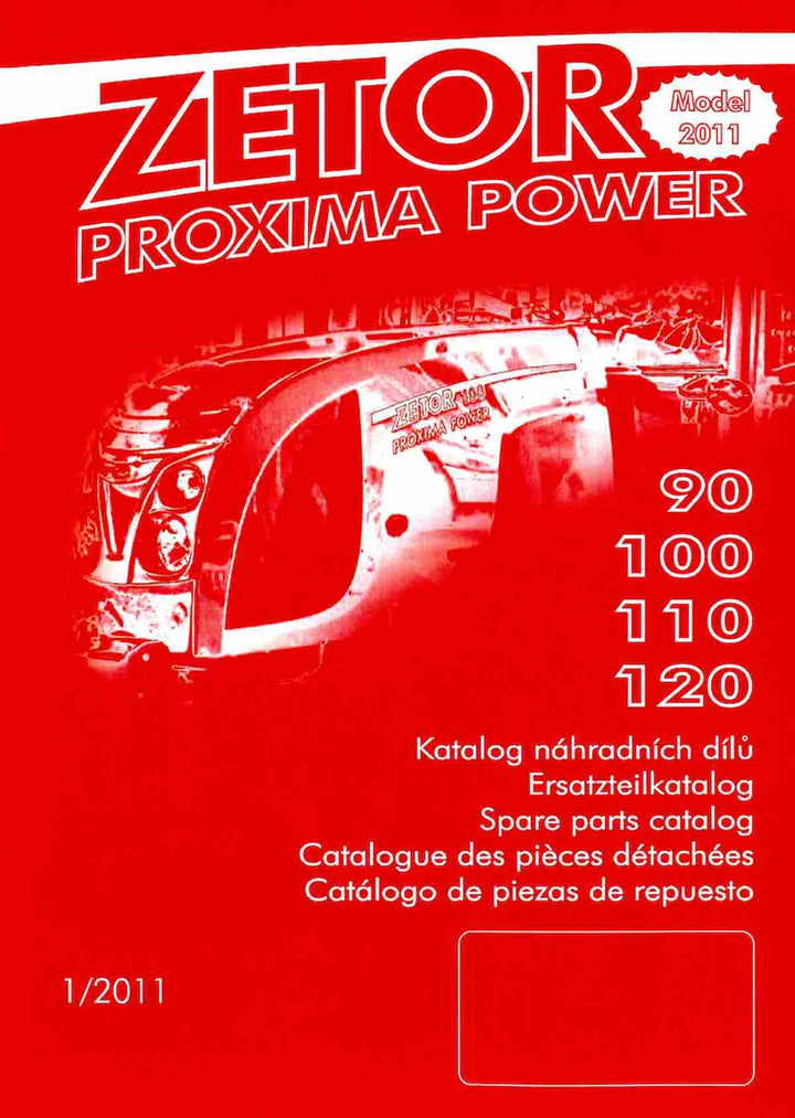 Zetor Proxima Power 90, 100, 110, 120 Ersatzteilkatalog, Buchcover