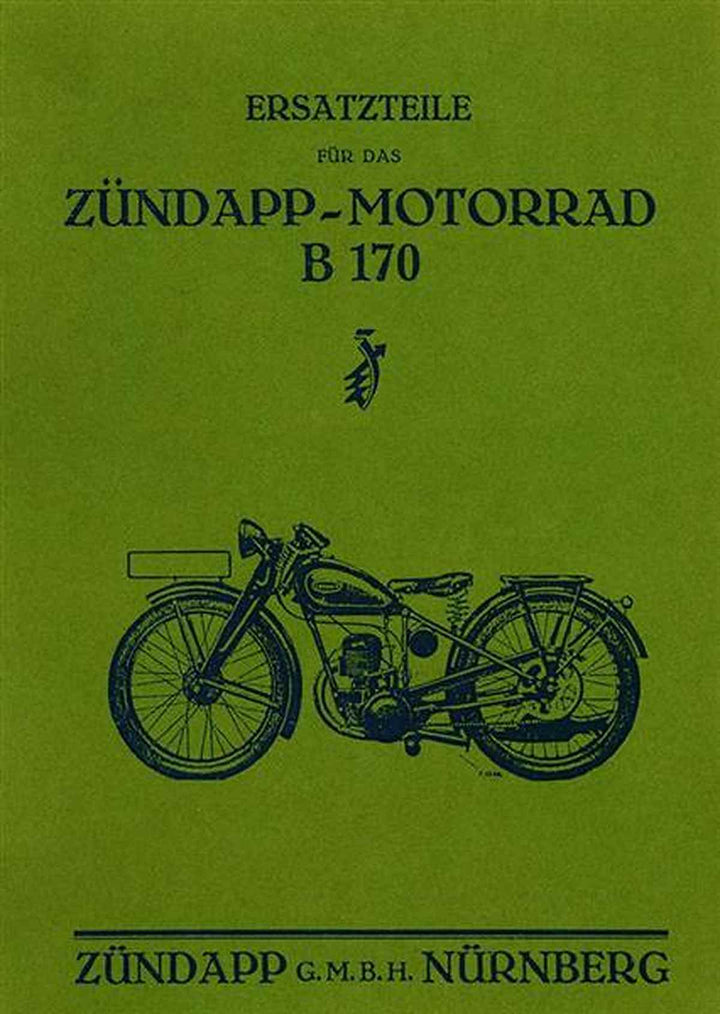 Zündapp B170 Ersatzteilkatalog, Buchcover