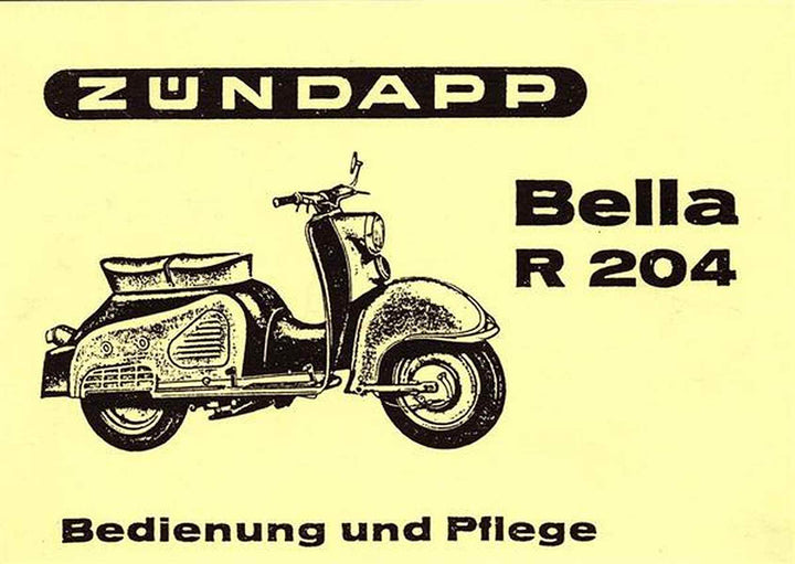 Zündapp Bella R204 Betriebsanleitung, Buchcover