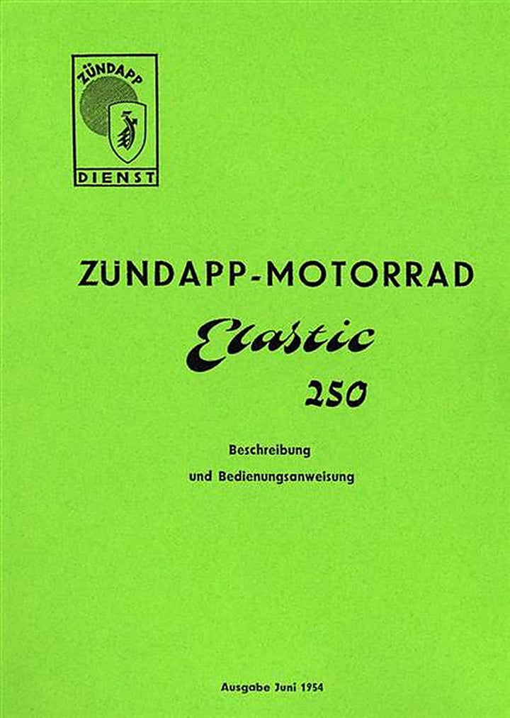 Zündapp Elastic 250 Betriebsanleitung, Buchcover