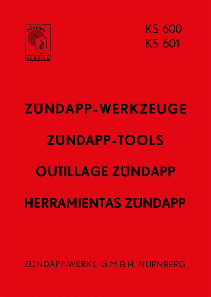 Zündapp KS600 und KS601 Werkzeuge, Buchcover