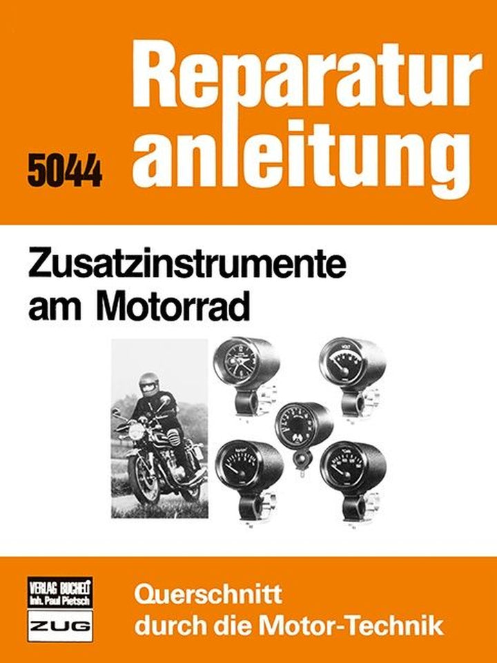 Zusatzinstrumente am Motorrad - Reparaturbuch, Buchcover