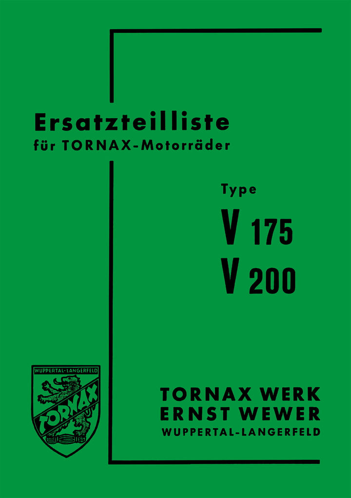 Tornax V175 und V200 Ersatzteilkatalog