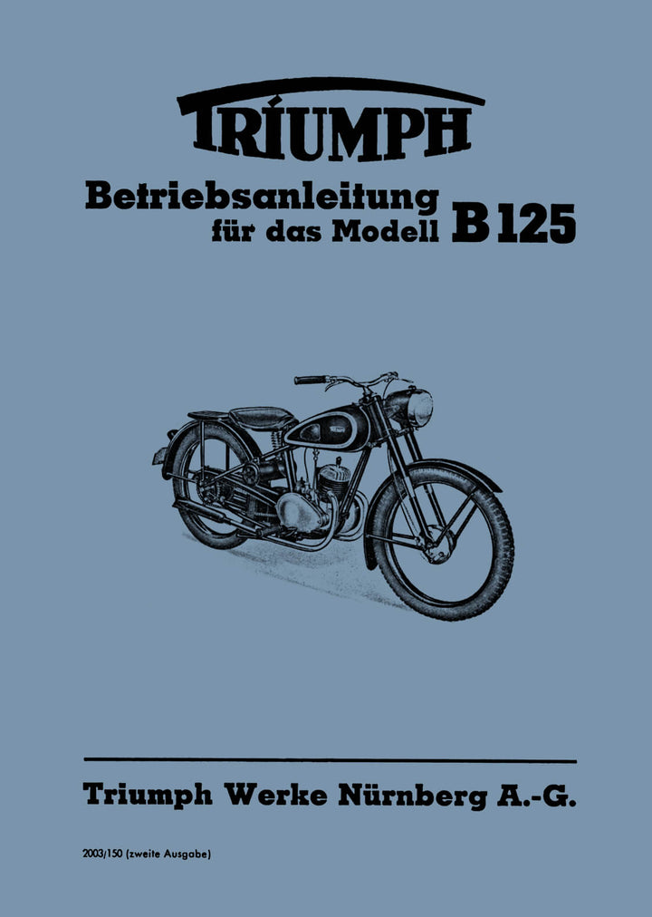 Triumph B125 Betriebsanleitung