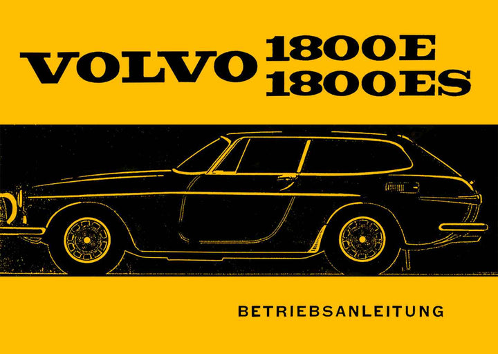 Volvo 1800 Modelle E und ES Betriebsanleitung, Buchcover