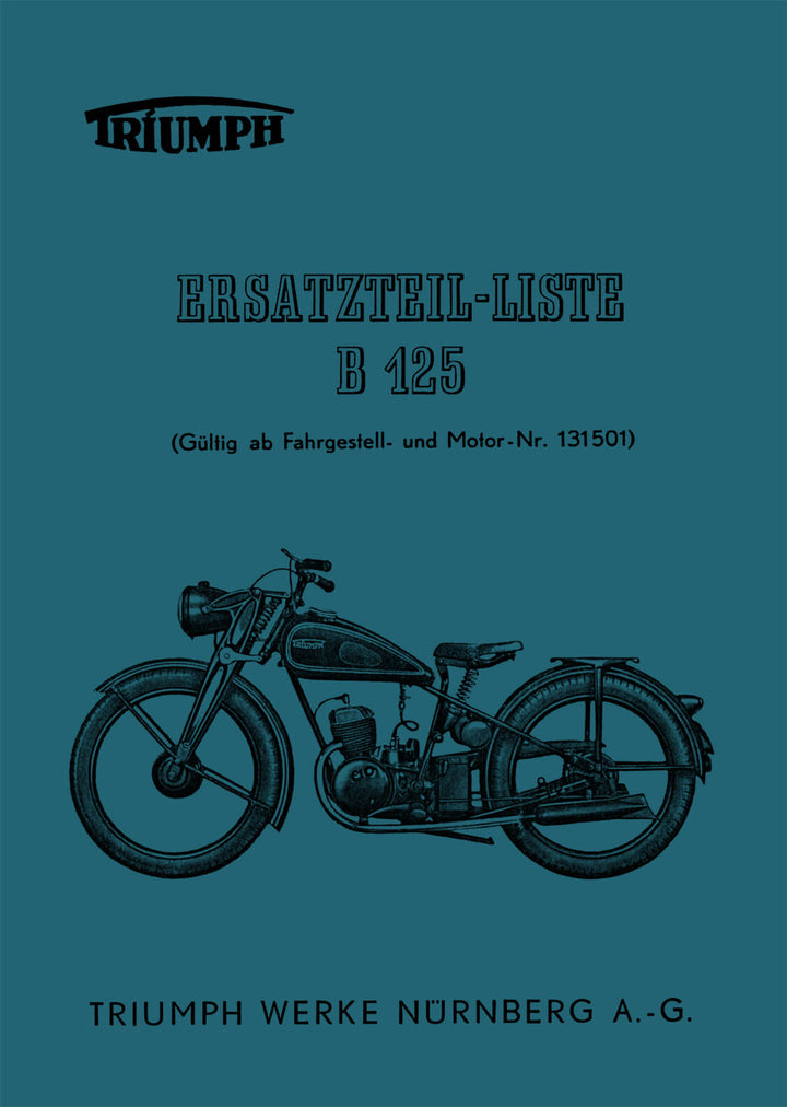 Triumph B125 Ersatzteilkatalog
