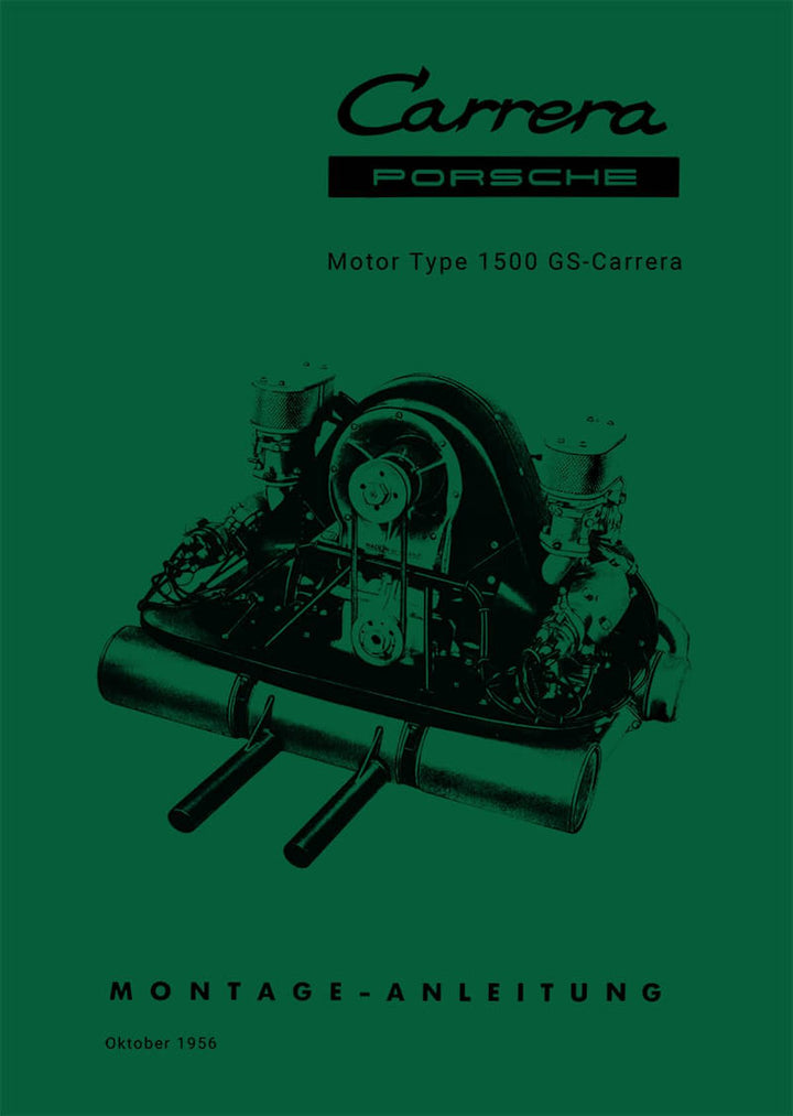 Porsche Carrera 356 Motor Typ 1500GS Montageanleitung, Buchcover
