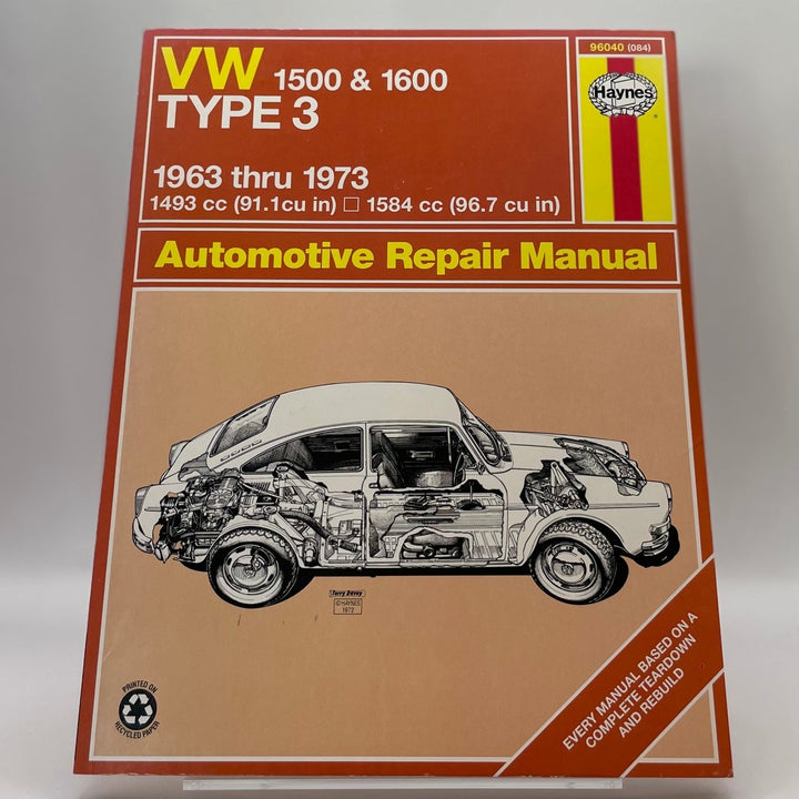 VW 1500 & 1600 Type 3 1493cc-1584cc 1963-73 Automotive (Haynes)