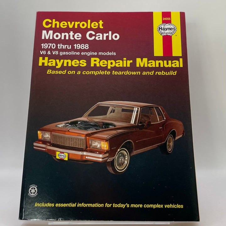 Chevrolet Monte Carlo 1970 thru 1988, V6 & V8 gasoline engine models (Haynes)
