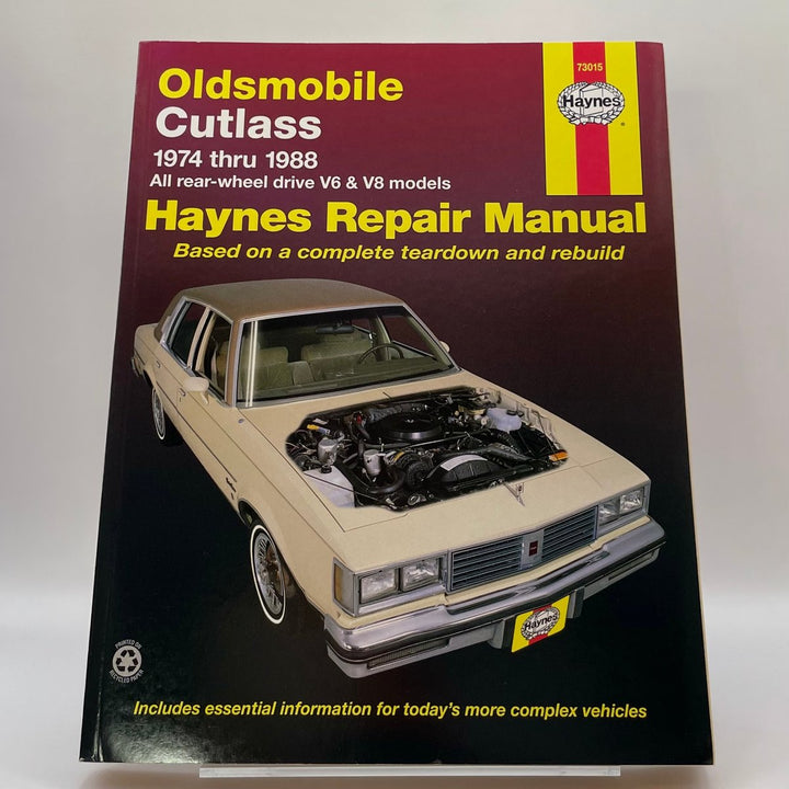 Oldsmobile Cutlass; 1974 thru 1988; all rear-wheel-drive V6 and V8 models (Haynes)