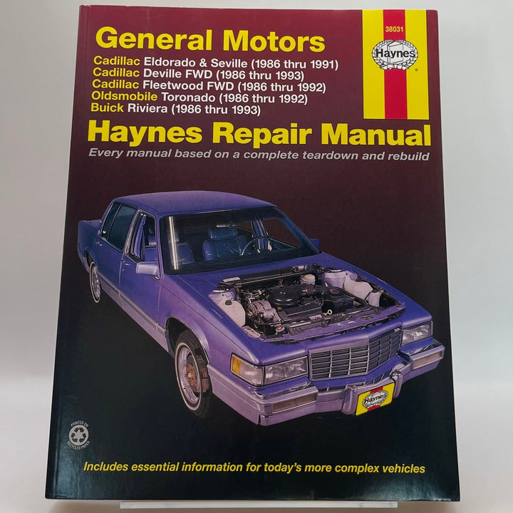 Buick · General Motors; Cadillac Eldorado and Seville 1986 thru 1991; Cadillac Deville FWD 1986 thru 1993; Cadillac Fleetwood FWD 1986 thru 1992; Oldsmobile Toronado 1986 thru 1992; Bui…