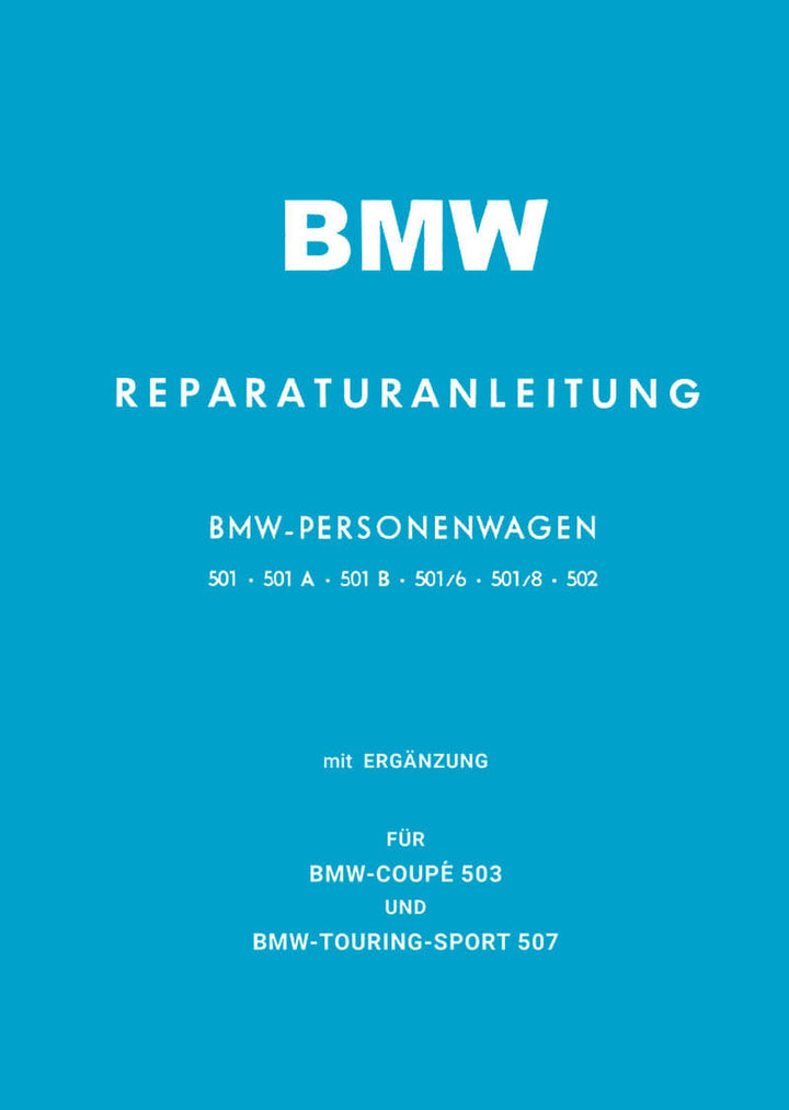 BMW 501 502 503 507 V6 und V8 Reparaturanleitung, Buchcover