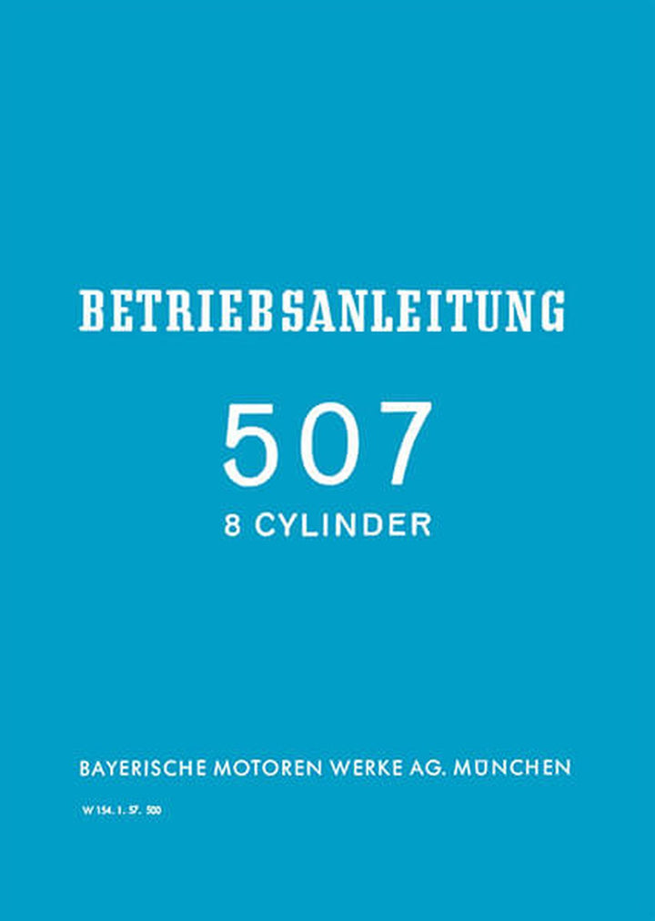 BMW 507 Betriebsanleitung, Buchcover