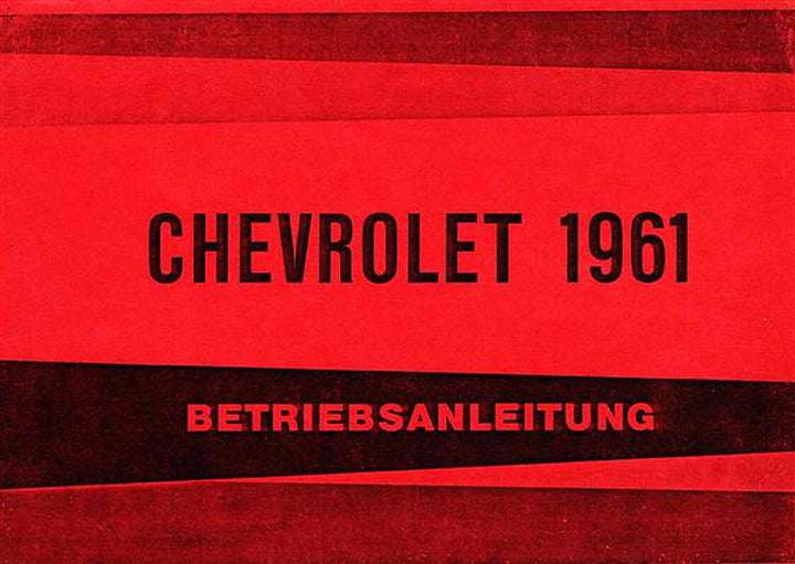 Chevrolet 6- und 8-Zylinder 1961 Bedienungsanleitung, Buchcover