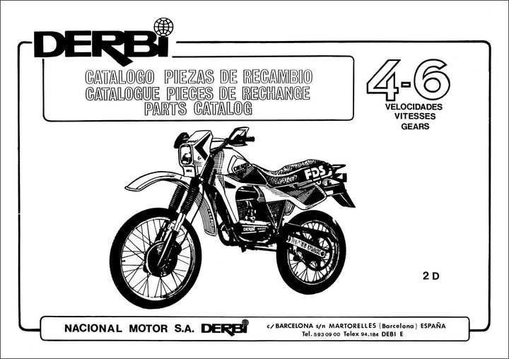 Derbi FDS 4V / 6V, 4- und 6-Gang Enduro, Parts Catalog