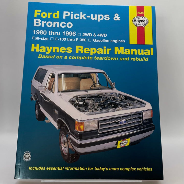 Ford Full-Size Pickups and Bronco, 1980-1996 – Reparaturanleitung (Haynes)