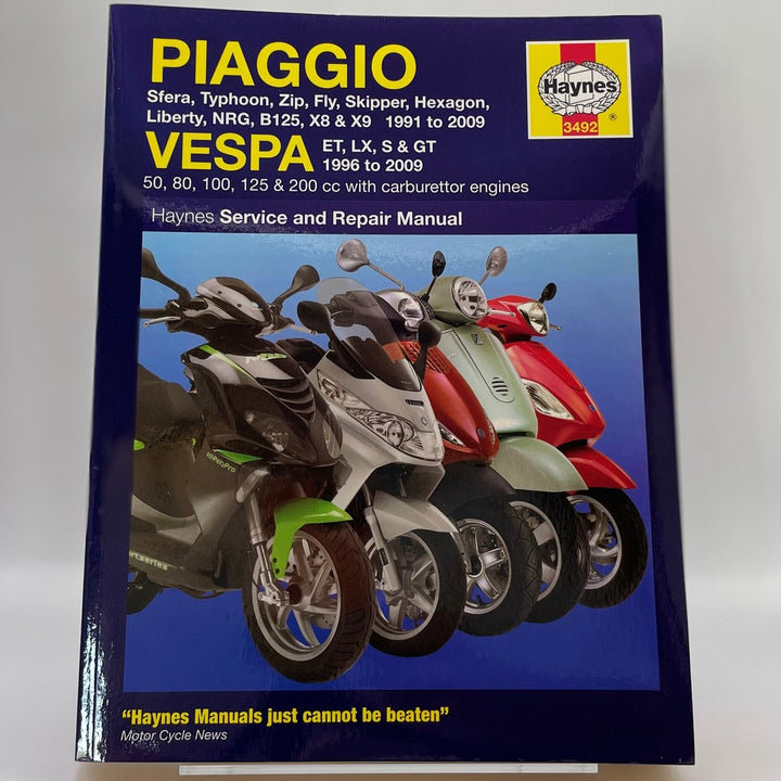 Piaggio Vespa Scooters with Carburettor Engines – Reparaturanleitung (Haynes)