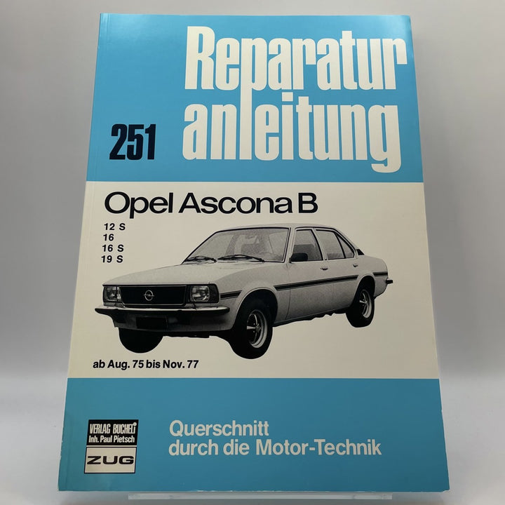 Opel Ascona B ab August 1975 bis November 1977 - Reparaturbuch – Originalfoto des Exemplars