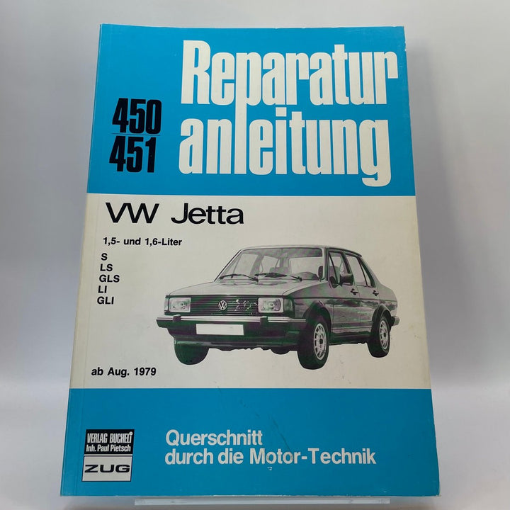 VW Jetta ab 08/1979 – Reparaturanleitung – neues quadratisches Originalfoto 9783716815137