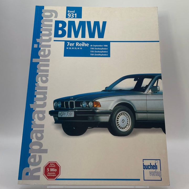 BMW 730i / 735i / 750i ab 9/1986 – Reparaturanleitung – neues quadratisches Originalfoto 9783716817520