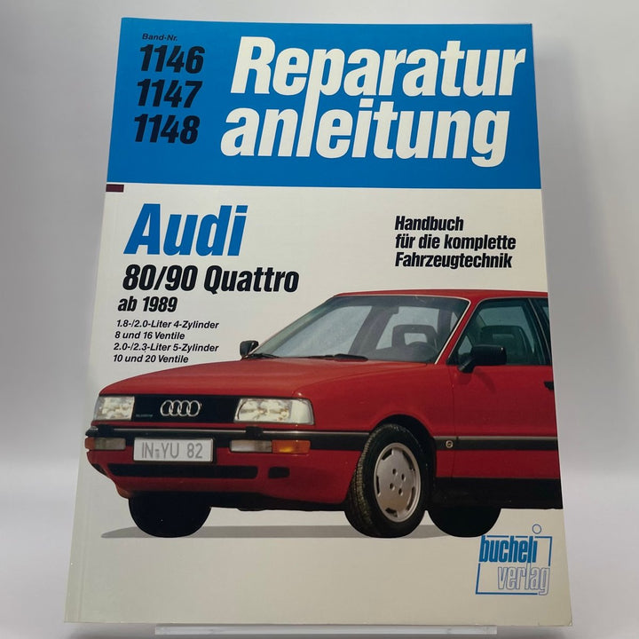 Audi 80 / 90 Quattro (ab 1989) – Reparaturanleitung – neues quadratisches Originalfoto 9783716818527