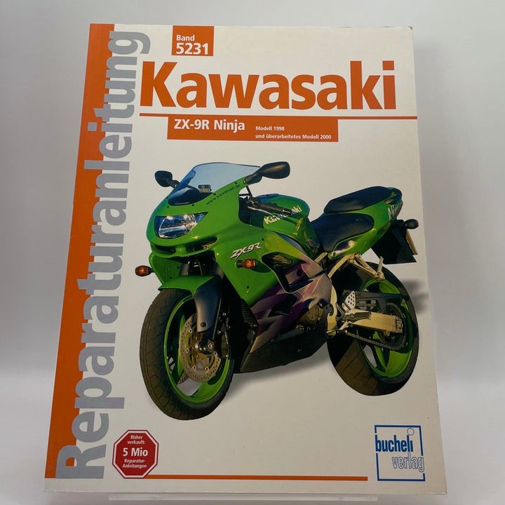 Kawasaki ZX 9-R Ninja 1998-2000 – Reparaturanleitung – neues quadratisches Originalfoto 9783716819944