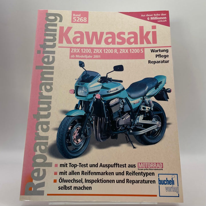 Kawasaki ZRX 1200/1200 R/1200 S – Reparaturanleitung – neues quadratisches Originalfoto 9783716820803