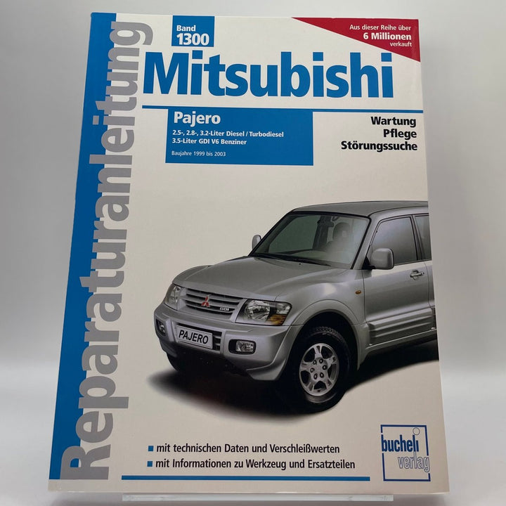 Mitsubishi Pajero 1999 bis 2003 – Reparaturanleitung – neues quadratisches Originalfoto 9783716821091