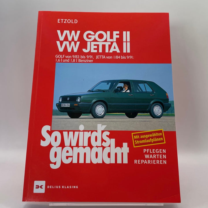 VW Golf II 9/83-9/91, Jetta 1/84-9/91 (9/83–9/91) – Reparaturanleitung – neues quadratisches Originalfoto 9783768804745
