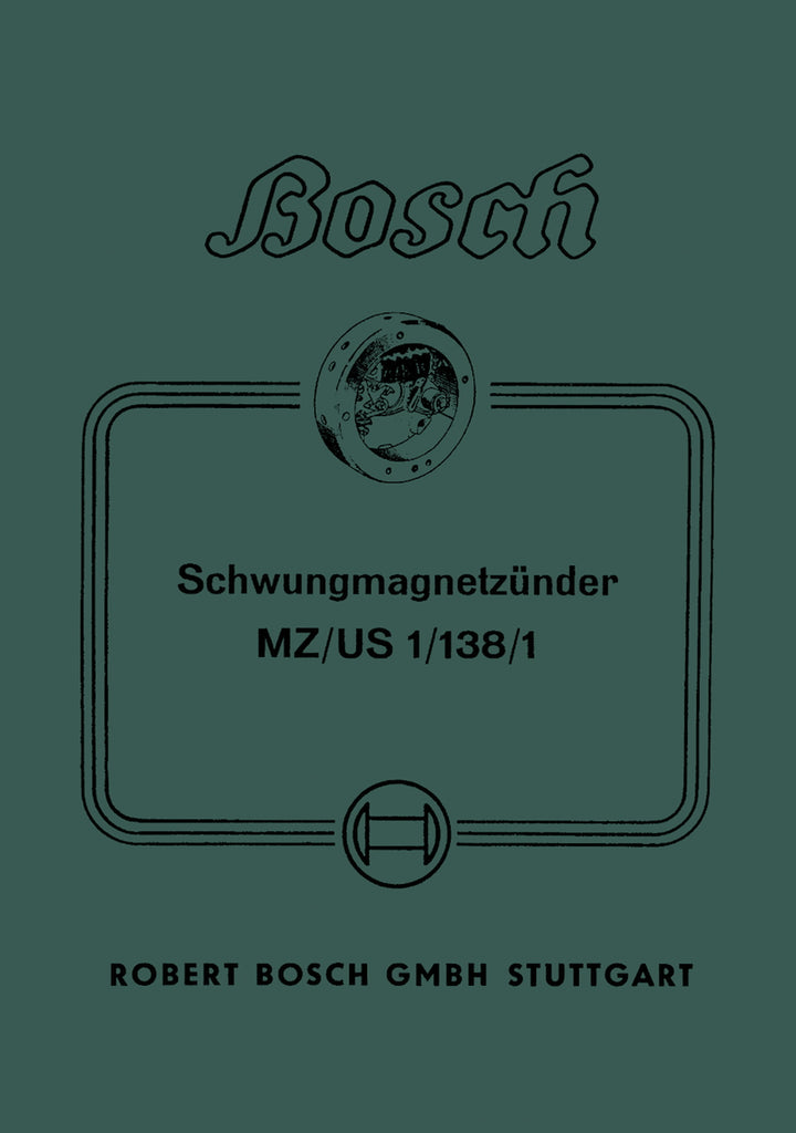 Bosch Schwungmagnetzünder Bedienungsanleitung, Titelseite
