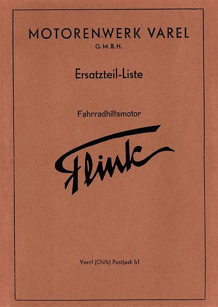 Flink FHM 43 A+B Ersatzteilkatalog, Titelseite