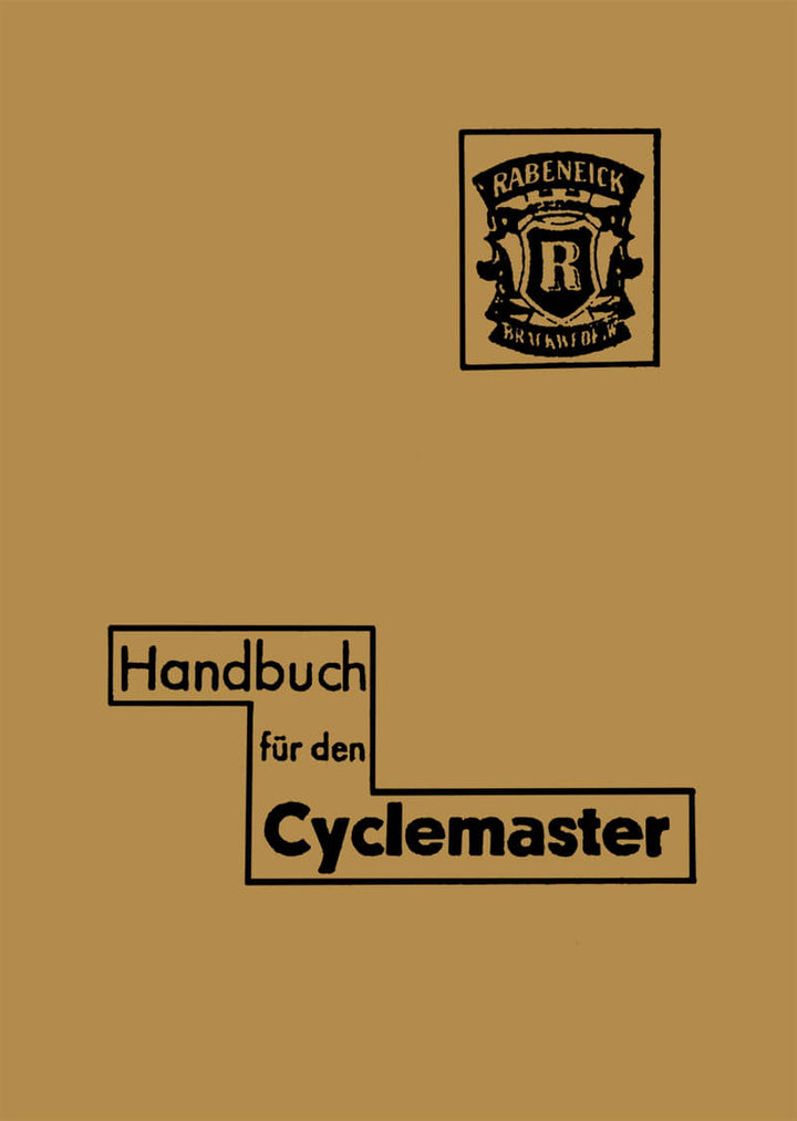 Rabeneick Cyclemaster Betriebsanleitung, Titelseite