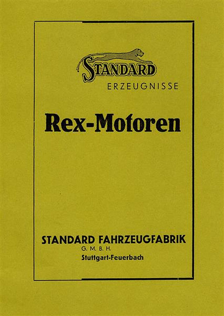 Standard Rex Königswellen-Motor Betriebsanleitung, Titelseite