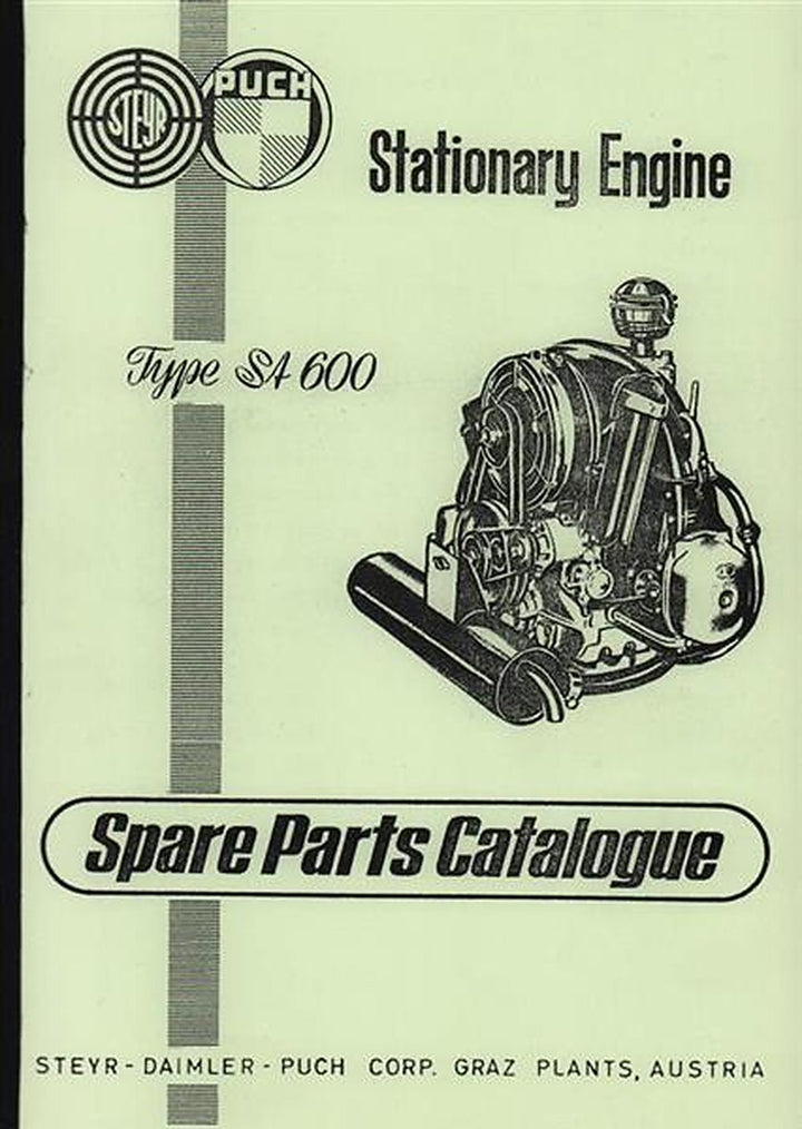 Puch Stationärmotor ST 600, Ersatzteilkatalog, spare parts catalog, Titelseite