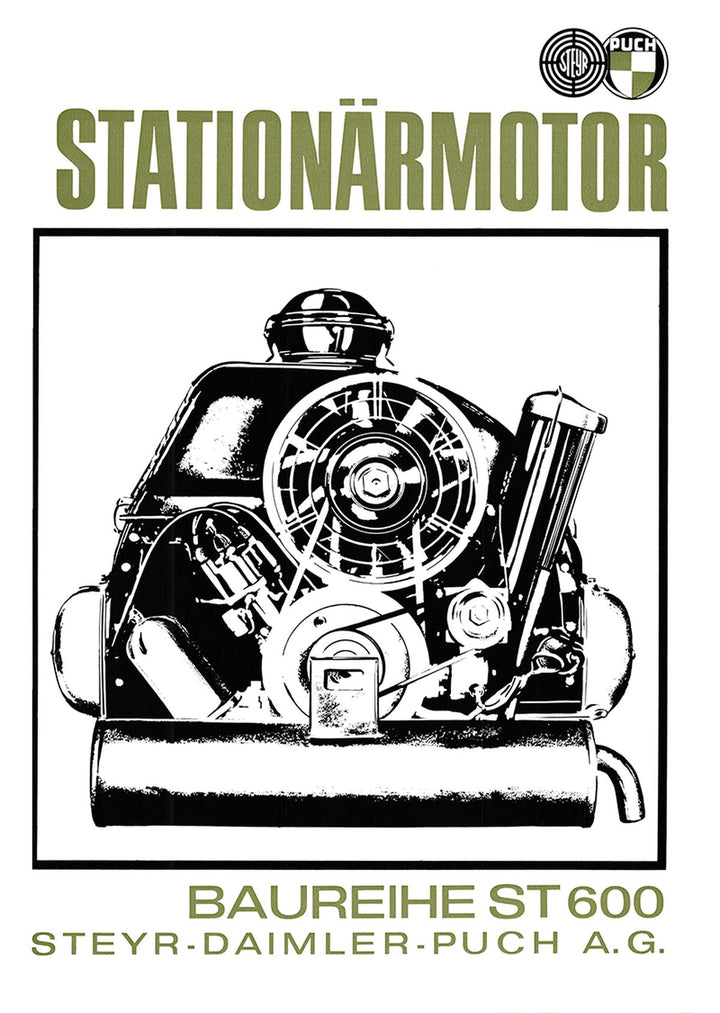 Puch ST 600 Stationärmotor, Prospekt, Titelseite