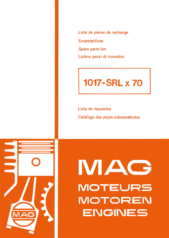 MAG 1017-SRL x 70 Ersatzteilliste, Titelseite