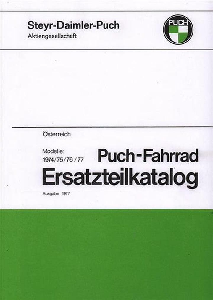 Puch Fahrrad, Modelle 1974 - 1977 Ersatzteilkatalog, Titelseite