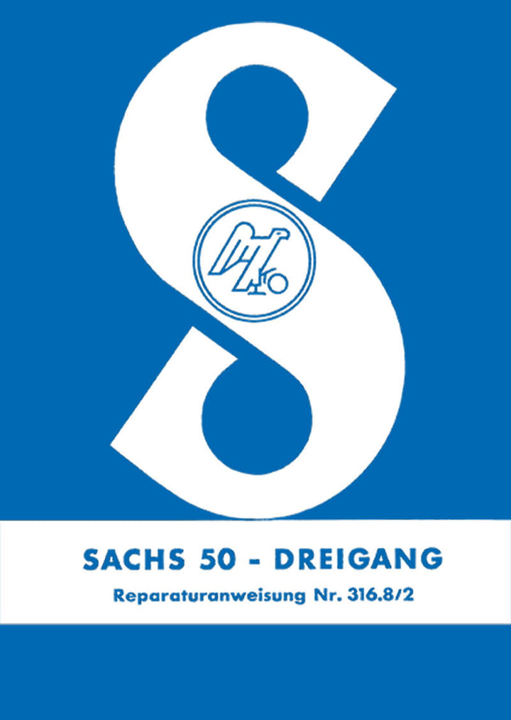 Sachs 50 Dreigang Reparaturanweisung, Titelseite