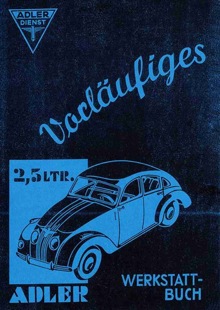 Adler 2,5 Liter Werkstattbuch, Buchcover