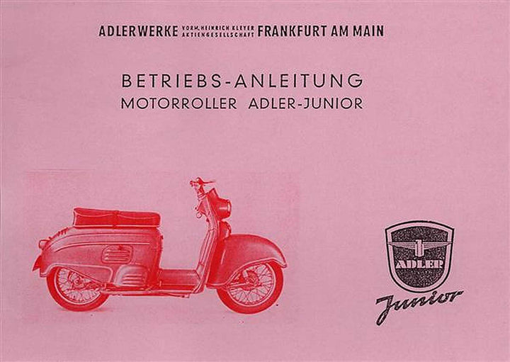 Adler MR100 Junior-Roller Betriebsanleitung, Buchcover
