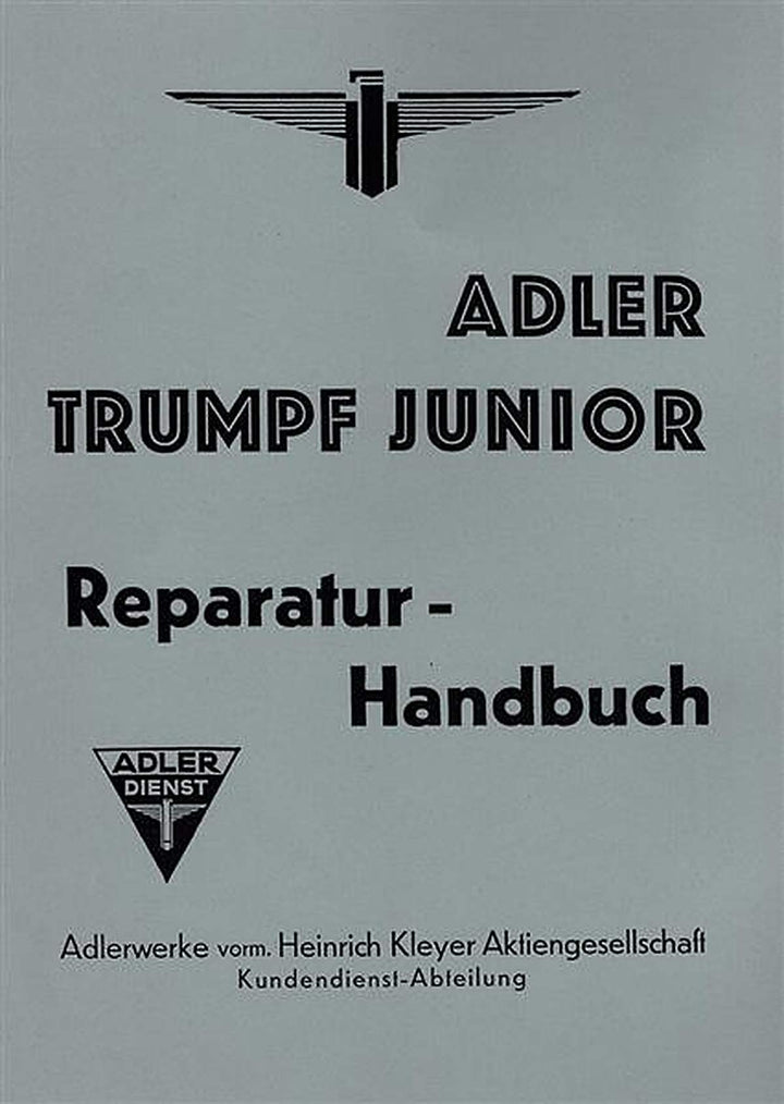 Adler Trumpf Junior Reparaturanleitung, Buchcover