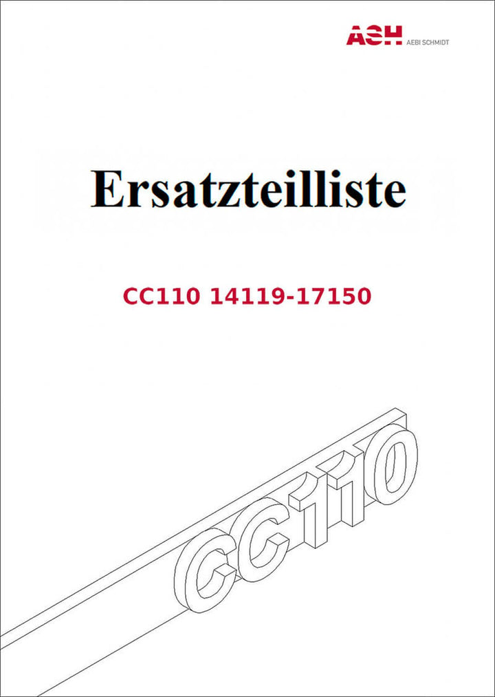 Aebi CC110 Combicut Ersatzteilliste, Buchcover