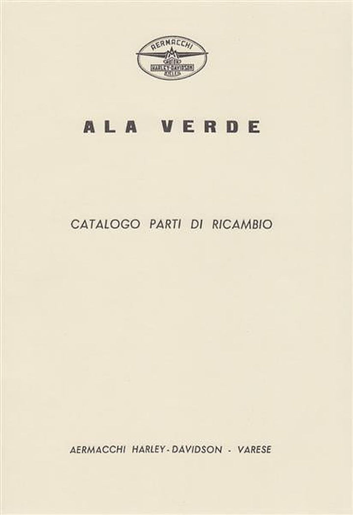 Harley-Davidson Aermacchi Ala Verde, Catalogo parti di ricambio, Buchcover