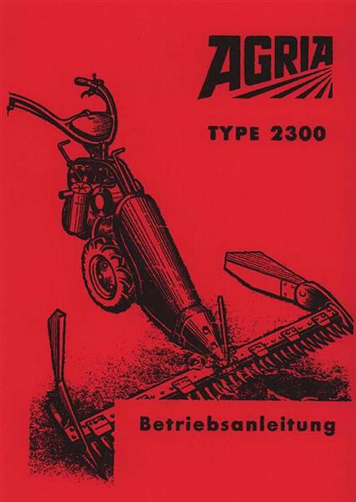 Agria 2300 Betriebsanleitung, Buchcover